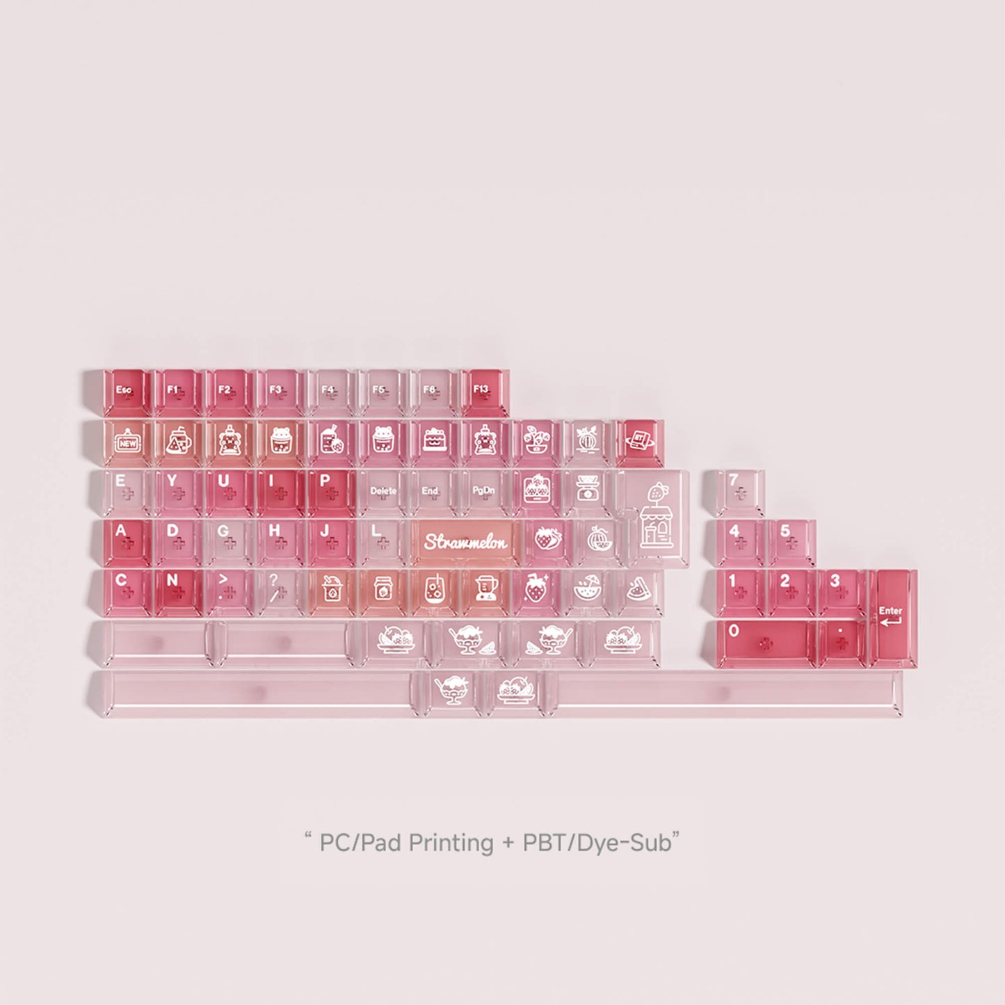 Chosfox & ET Creamy Strawmelon Keycap Set