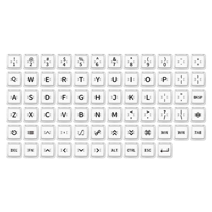 Chosfox CFX-Alpha Crystal Choc V1 Keycap Set-70 Keys