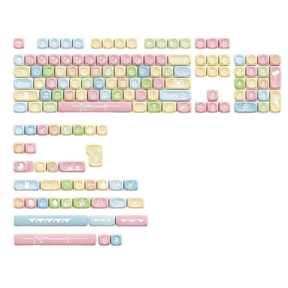 Rainbow Bunny Paradise MOA profile Keycap Set-142 Keys