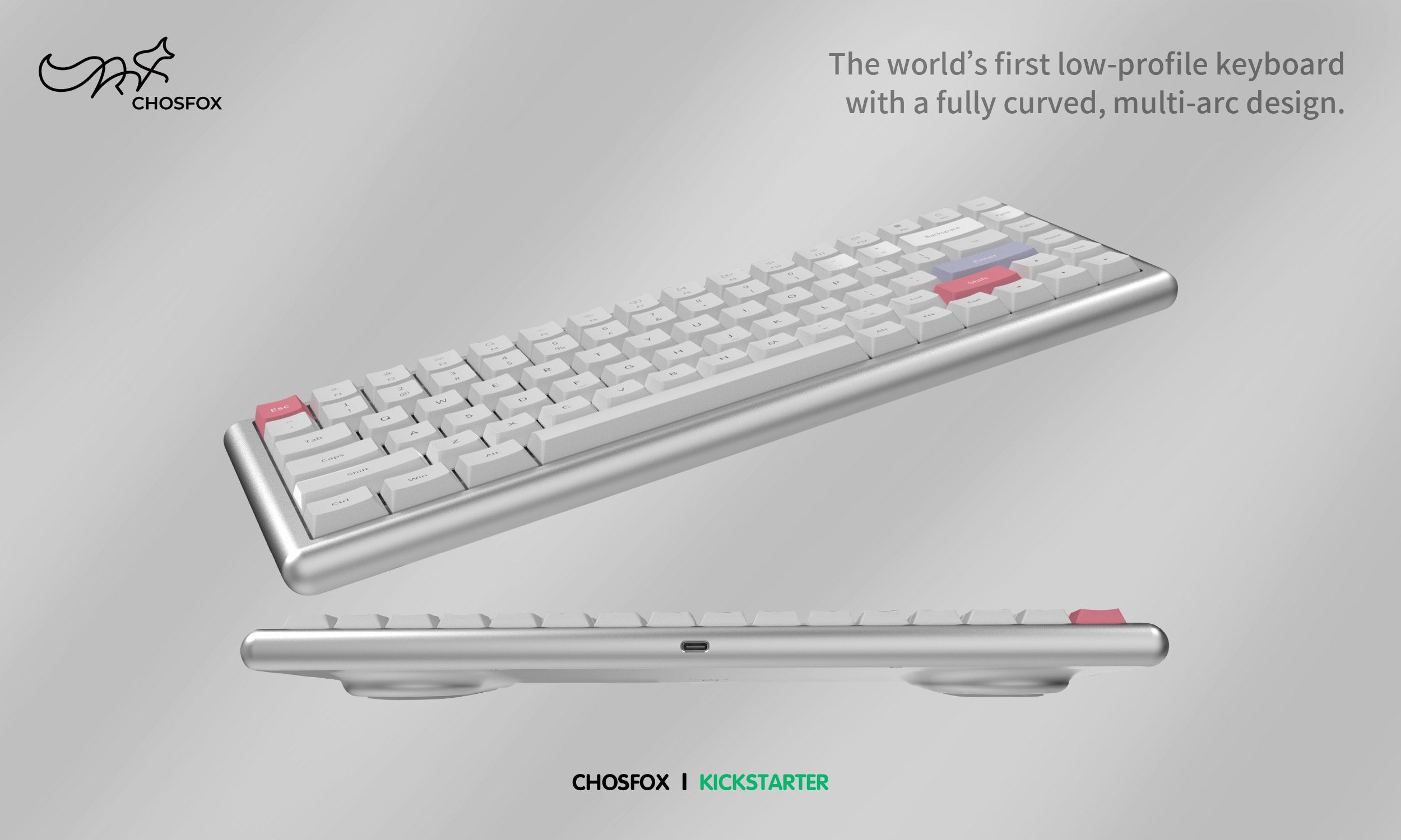 chosfox Geonix rev.2 ホワイト リニア Chosfox Geonix48 Rev.2 Low