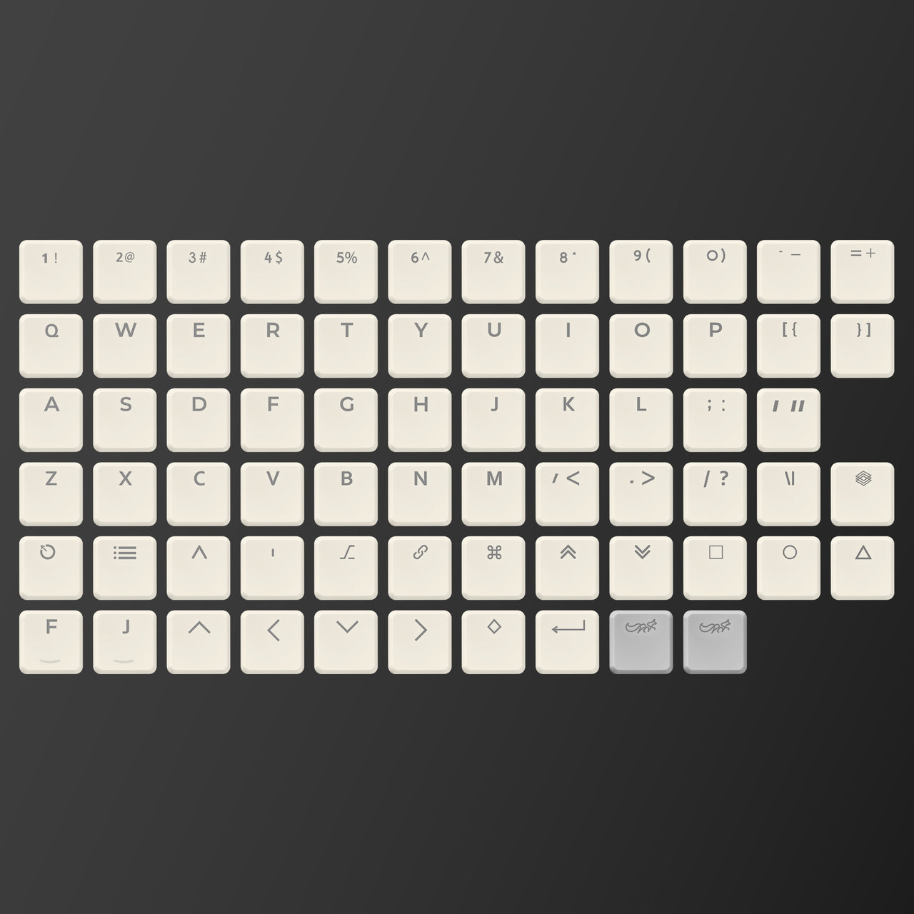 ChocFox CFX BOW Font Backlit Keycap Set