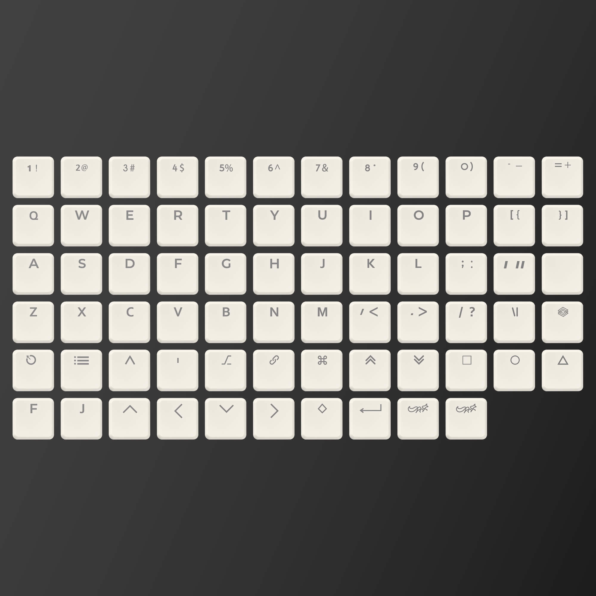ChocFox CFX BOW Font Backlit Keycap Set