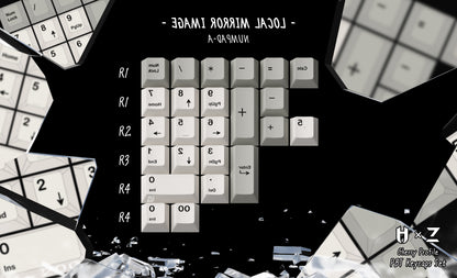 ZERO-G X HAMMER WORKS | Jeu de touches PBT MIRROR IMAGE CHERRY PROFILE