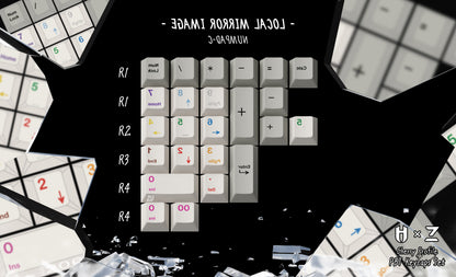 ZERO-G X HAMMER WORKS | Jeu de touches PBT MIRROR IMAGE CHERRY PROFILE