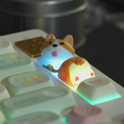 Corgi Resin Artisan Keycaps