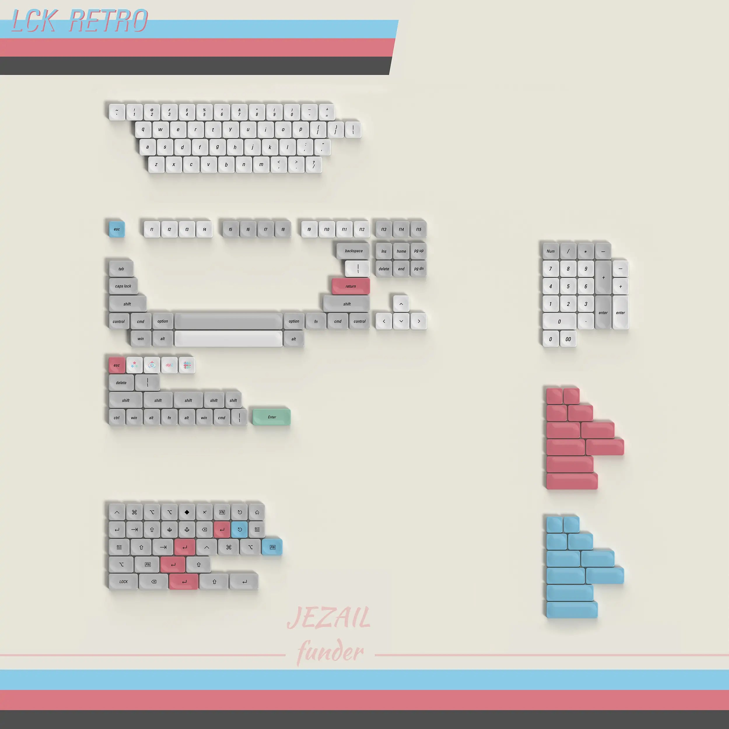Chosfox x LCK Retro Mahjong Keycap Set – Chosfox