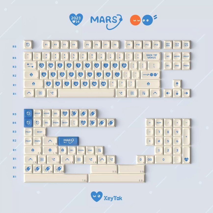 KeyTok Mars And Venus KDA Profile Keycaps-Chosfox