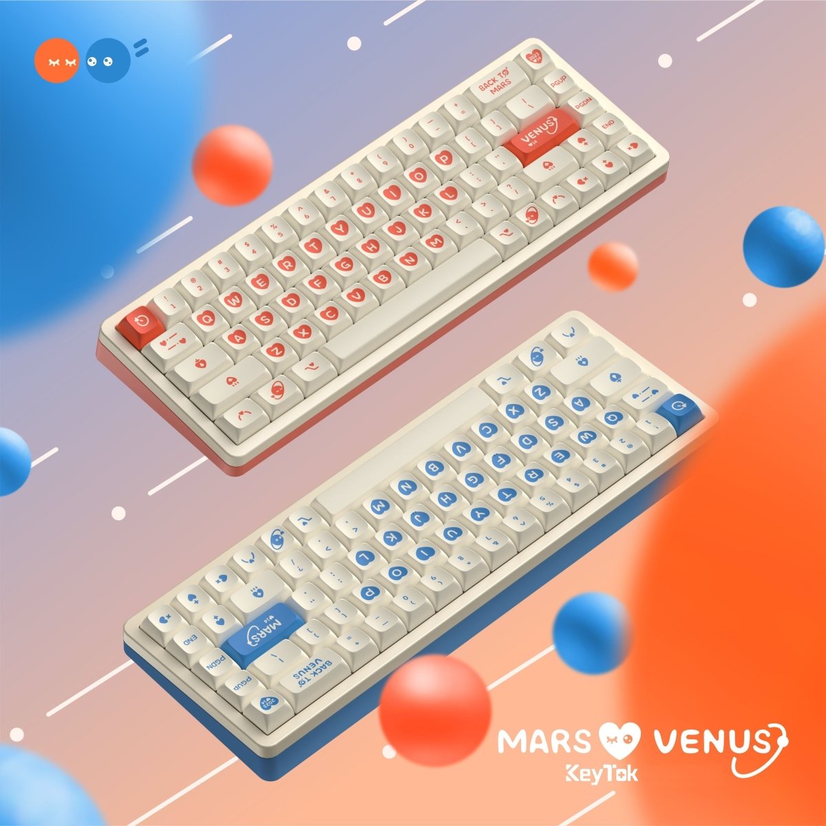 KeyTok Mars And Venus KDA Profile Keycaps-Chosfox