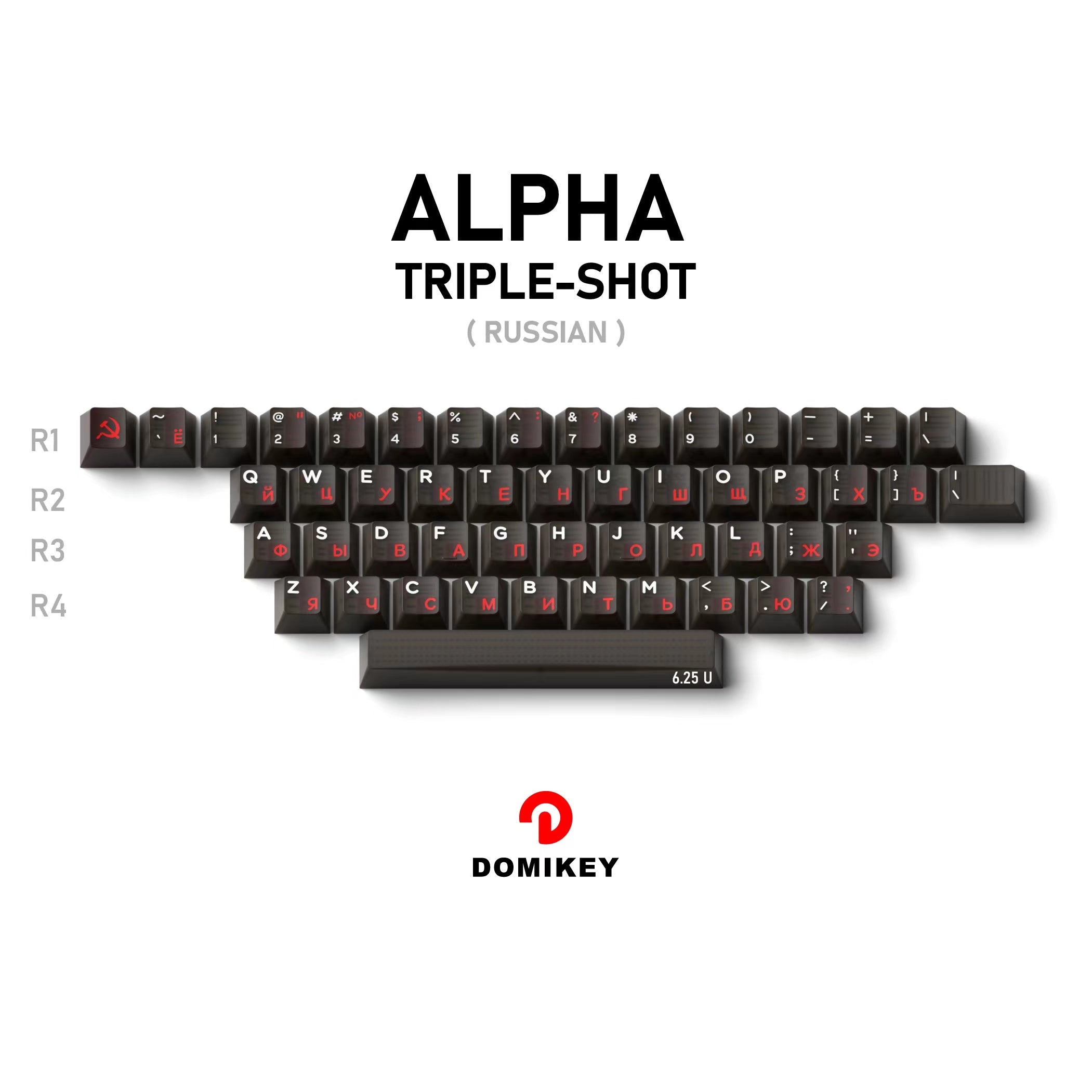 Domikey Obsidian WOB Cherry Keycaps