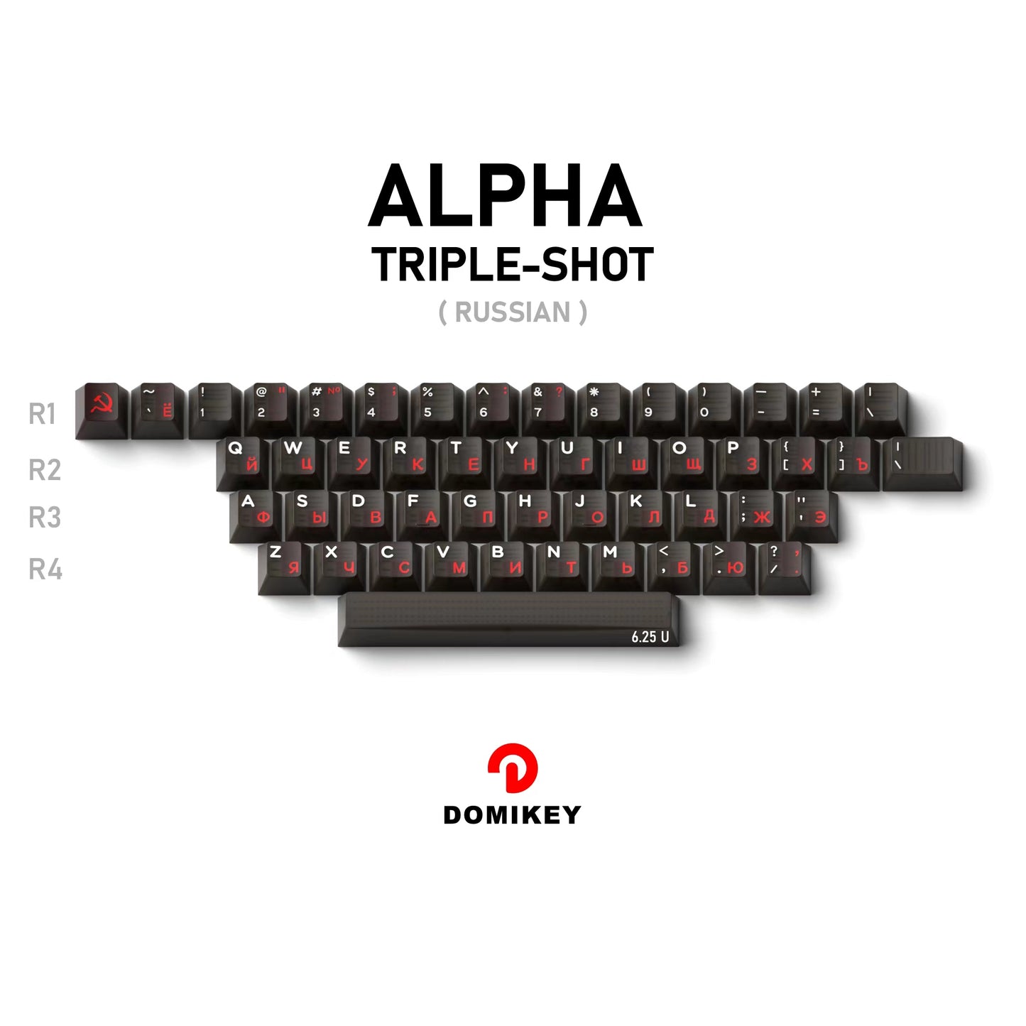 Domikey Obsidian WOB Cherry Keycaps-Chosfox