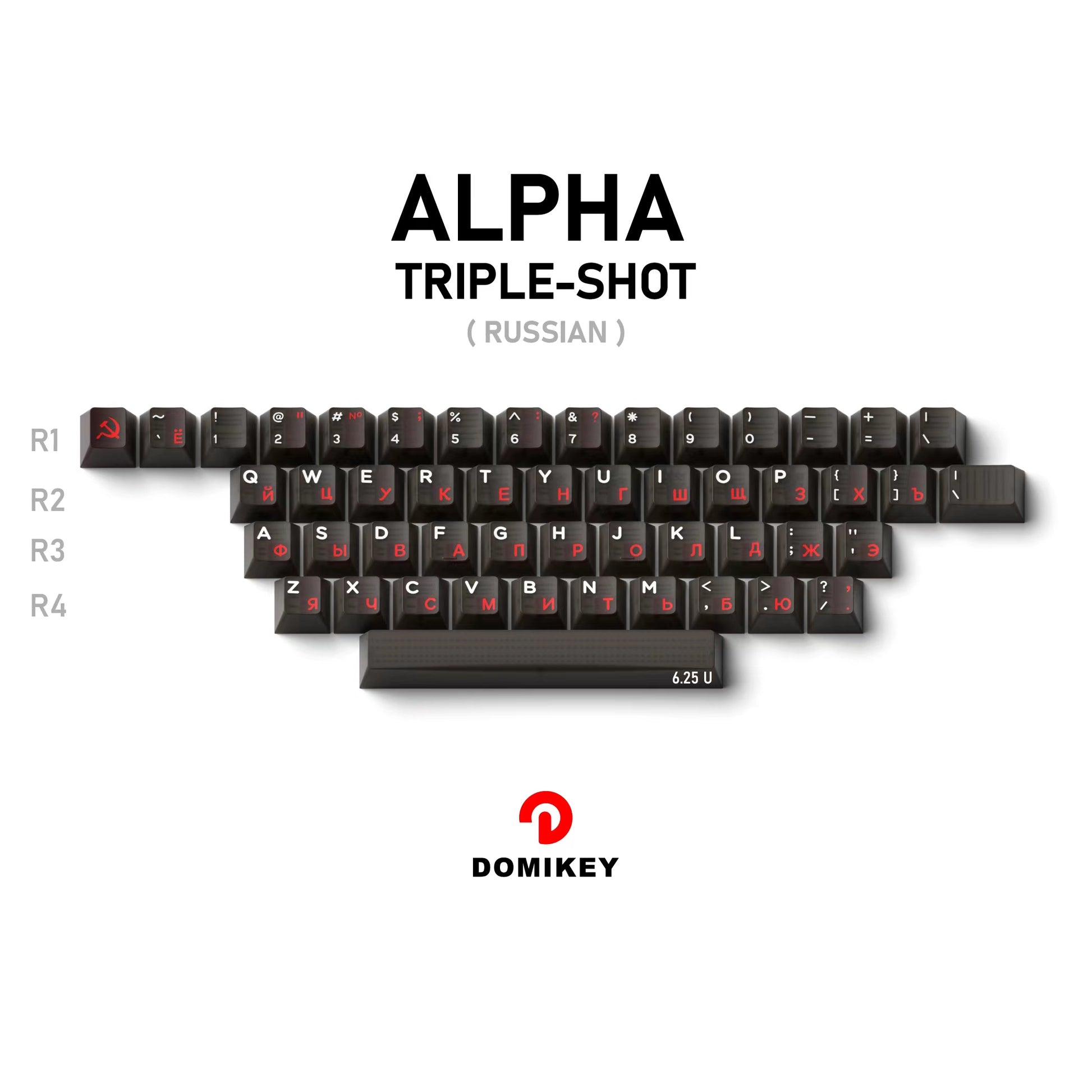 Domikey Obsidian WOB Cherry Keycaps-Chosfox