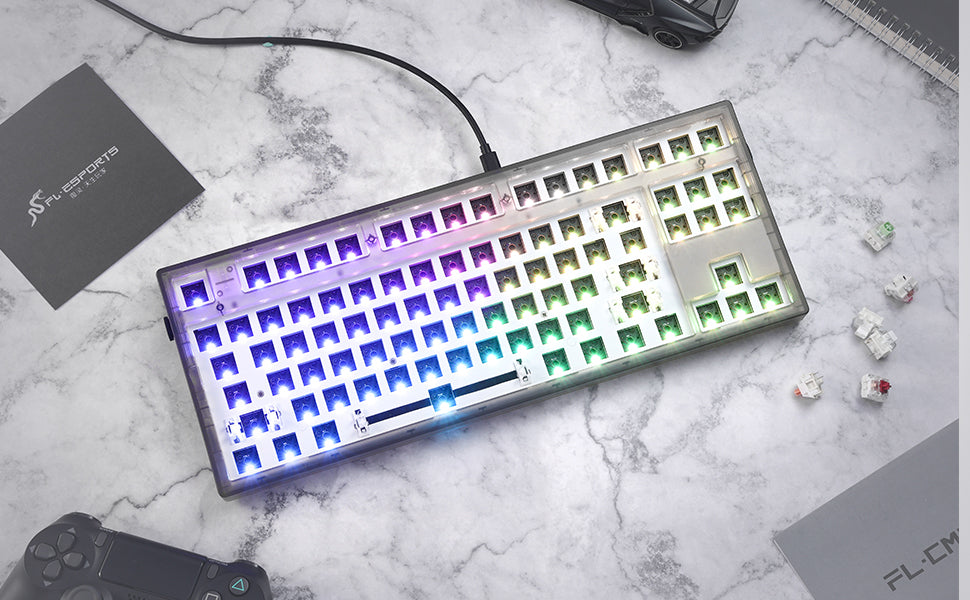 FL ESPORTS MK870 Mechanical Keyboard Kit (80%)-Chosfox