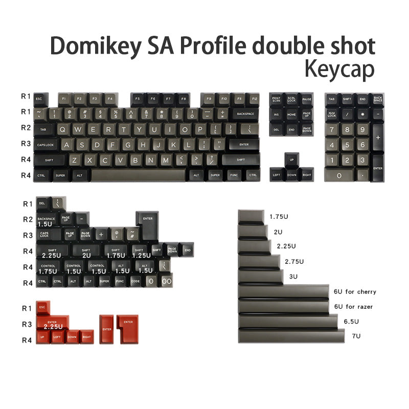Domikey DOLCH SA Profile ABS Doubleshot Keycaps-Chosfox