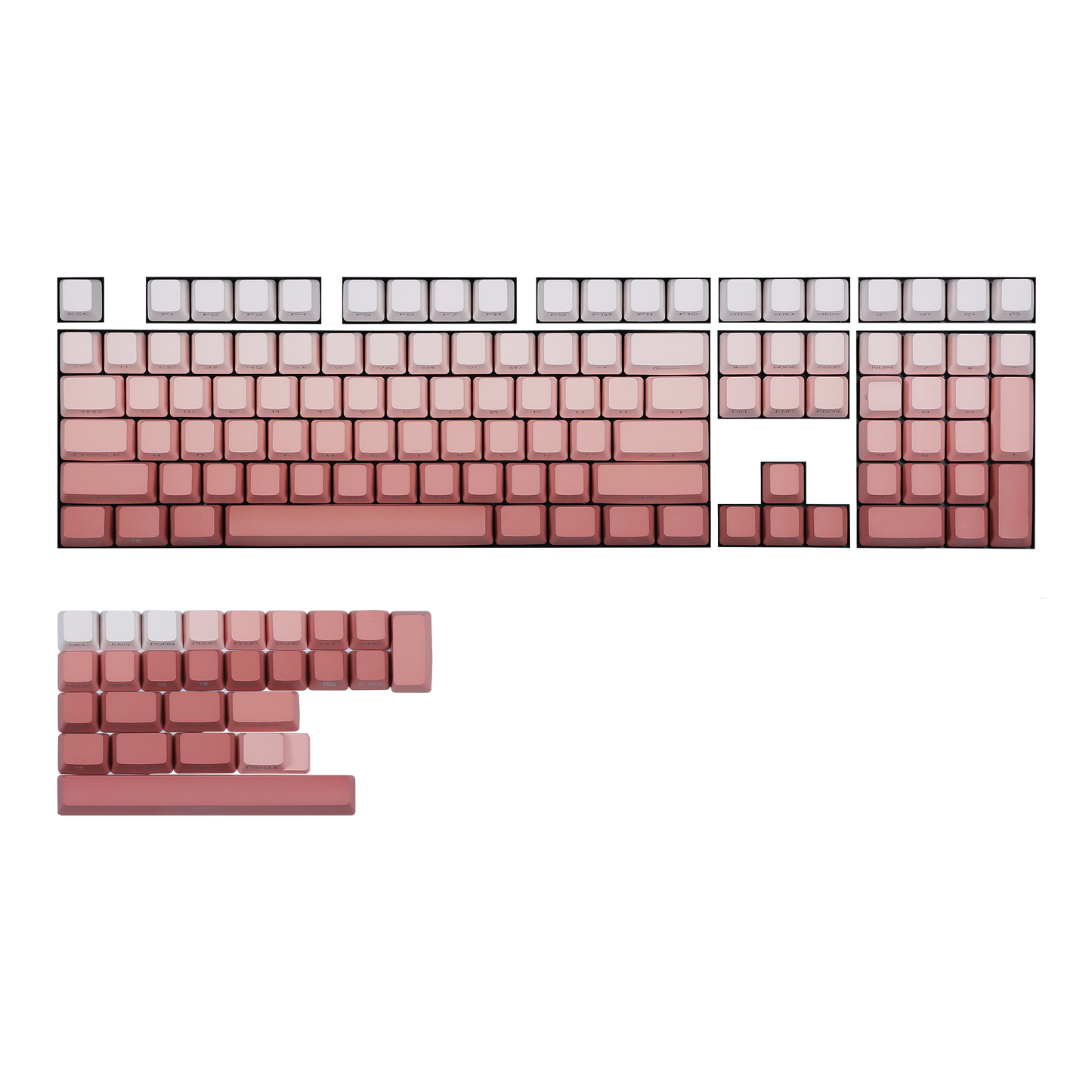 Chosfox OEM Profile Side Print Gradient Keycaps Set - 134 Keys-Chosfox