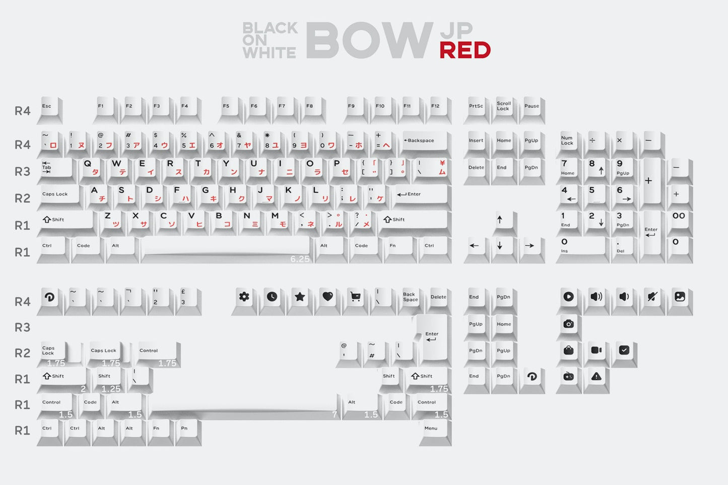 Domikey BOW Dye-Sub Cherry Profile Keycaps Set-Chosfox